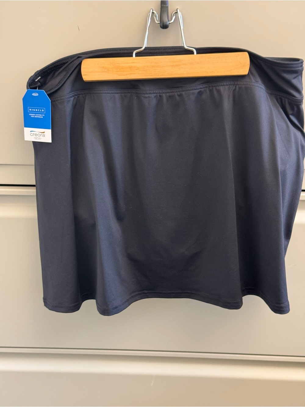 Lands' End Black One-Piece Swim Skirt